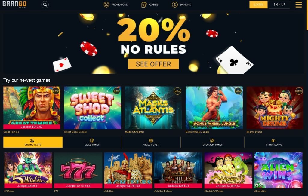 Brango Casino list of games