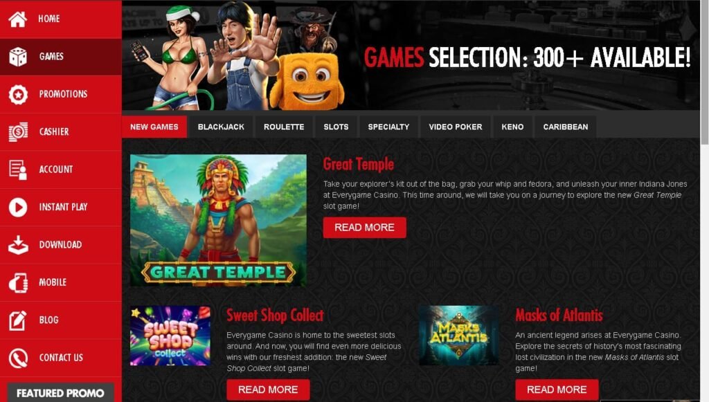 Intertops Casino games