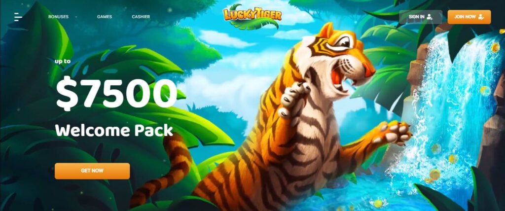 Lucky Tiger Casino home page