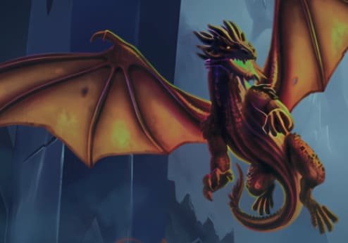 Axe Casino picture of a dragon from home page