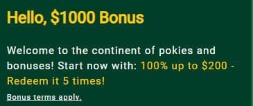 Fair Go casino $1000 welcome bonus