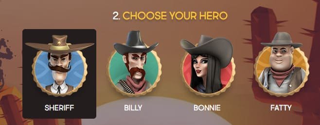 Gunsbet casino picture of characters from home page