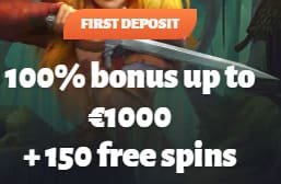 Slot Hunter welcome bonus with 150 free spins