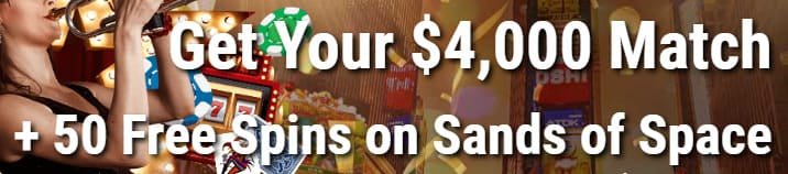 Treasure Mile casino welcome bonus of $4000