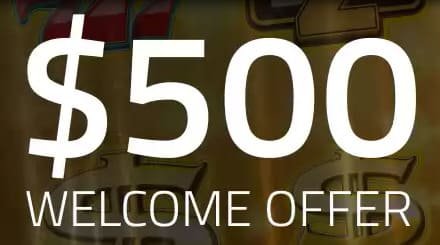 Win A Day casino $500 welcome offer