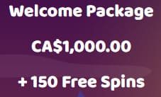 Boo Casino welcome bonus with 150 free spins