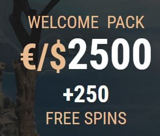 King Billy Casino welcome bonus with 250 free spins