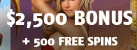 Red Stag Casino bonus with 500 free spins