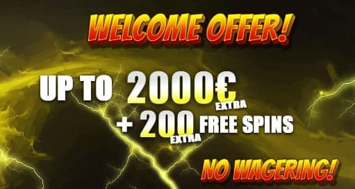 Thor Casino welcome bonus up to 200 free spins