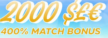 Tropica Casino 2000$ match bonus